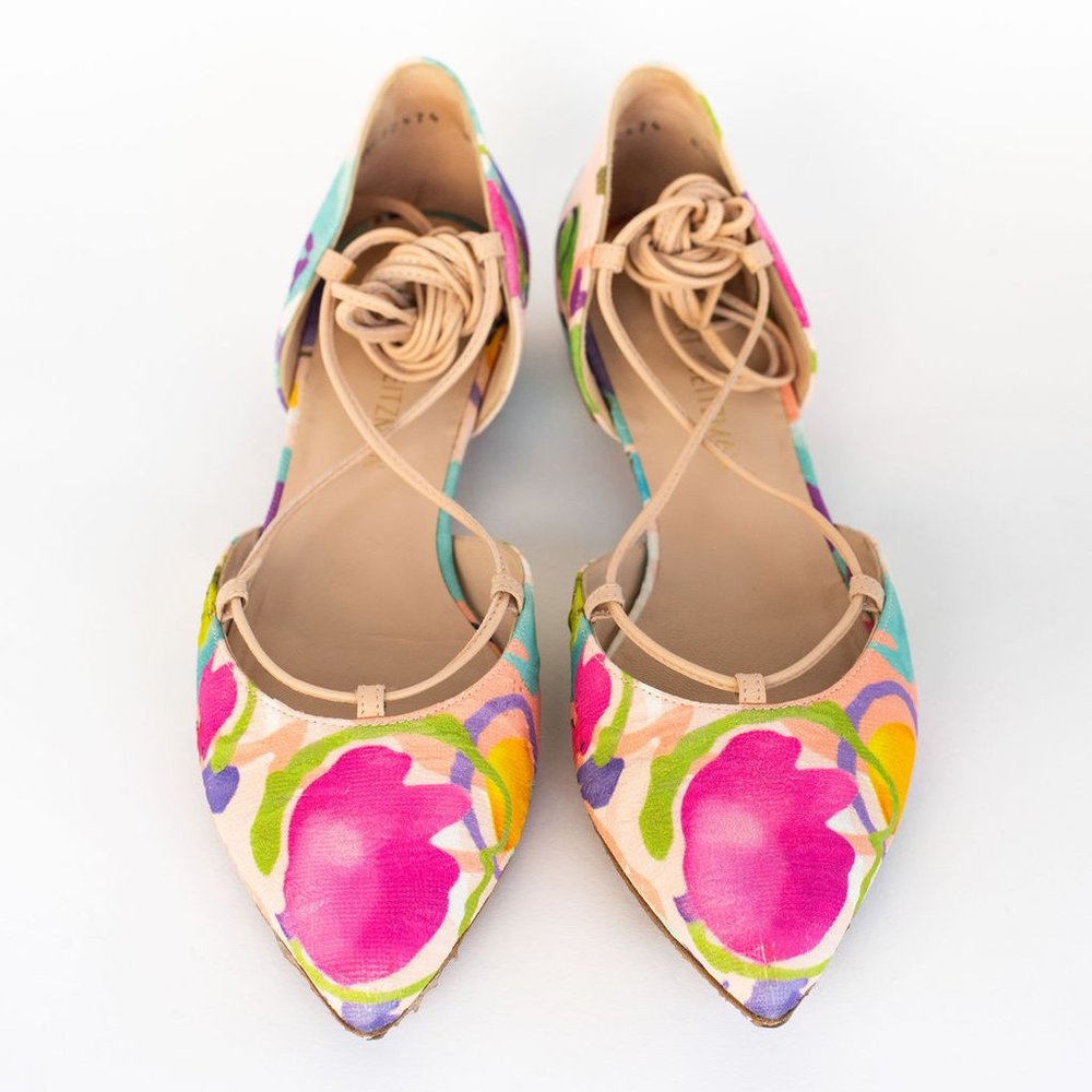 Stuart Weitzman Silk Flats- Size 8.5